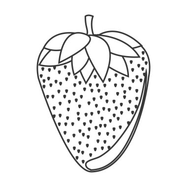 Çilekli meyve ikonu