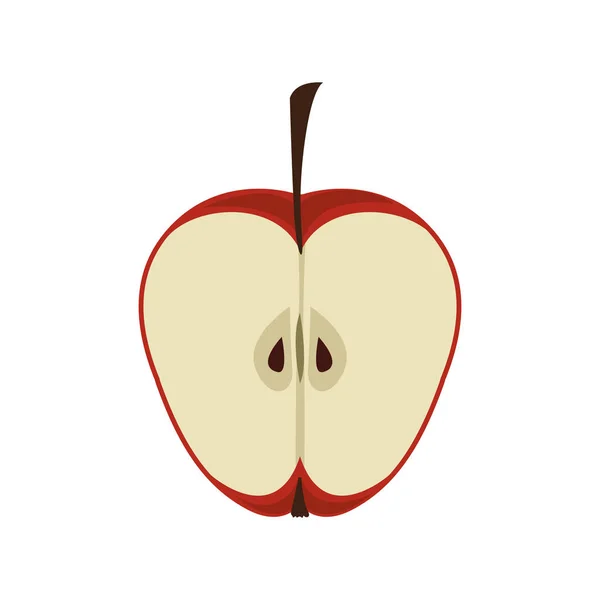 Ícone de fruta de maçã — Vetor de Stock
