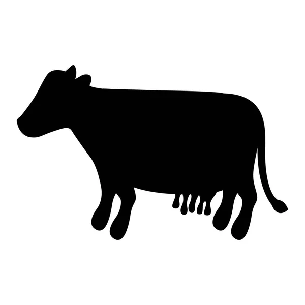 Ikon hewan sapi - Stok Vektor