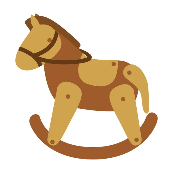 Puinen hevonen lelu — vektorikuva