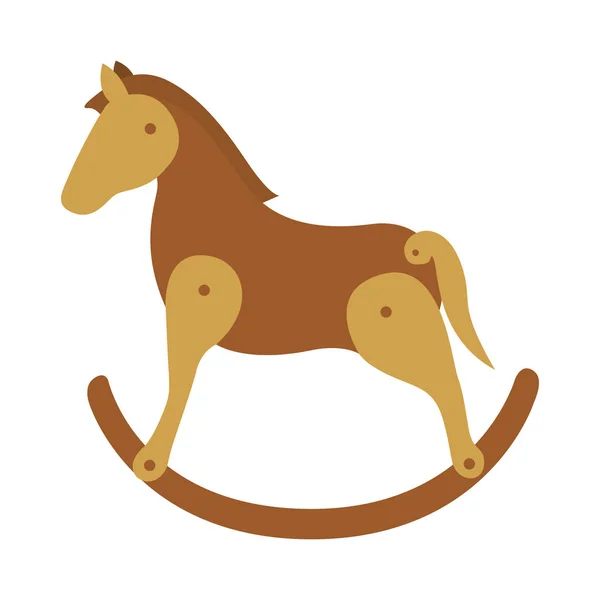 Jouet cheval en bois — Image vectorielle