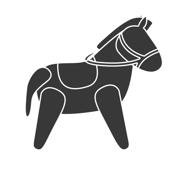 Кінь іграшка значок — стоковий вектор