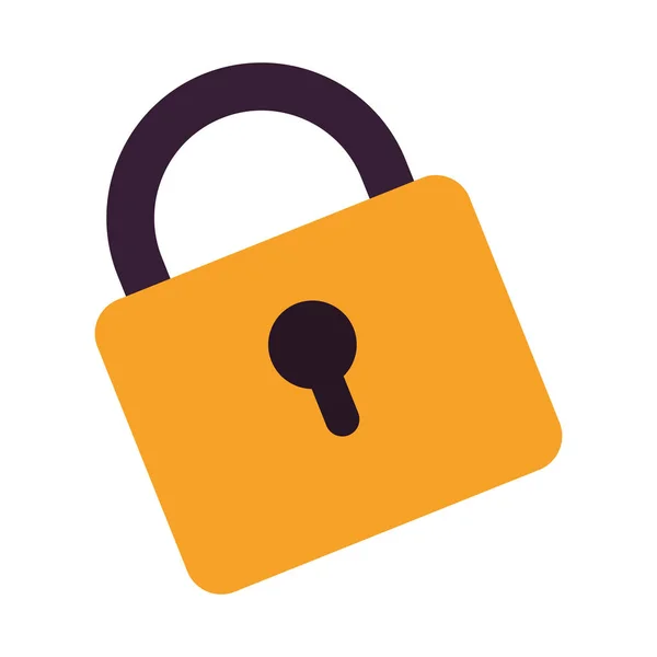 Yellow padlock icon — Stock Vector