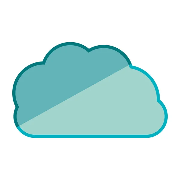 Blå moln ikon — Stock vektor