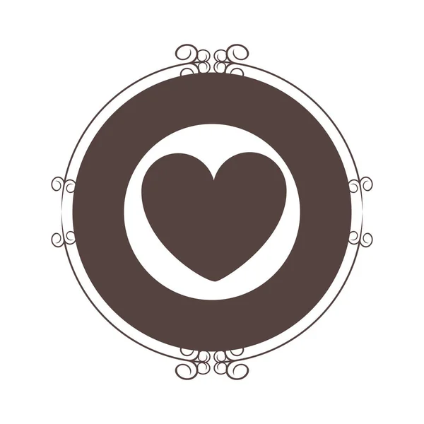 Selo do selo cardíaco —  Vetores de Stock