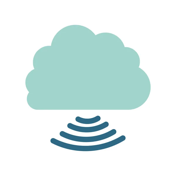 Blauw wolk pictogram — Stockvector