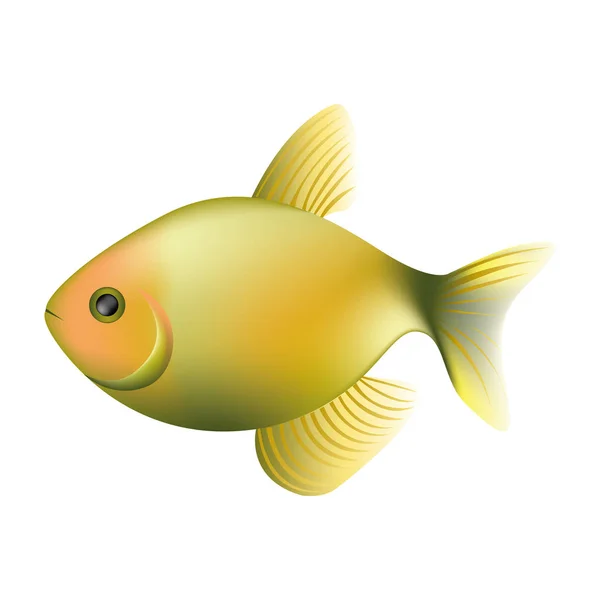 Изображение иконки маленькой рыбы — стоковый вектор