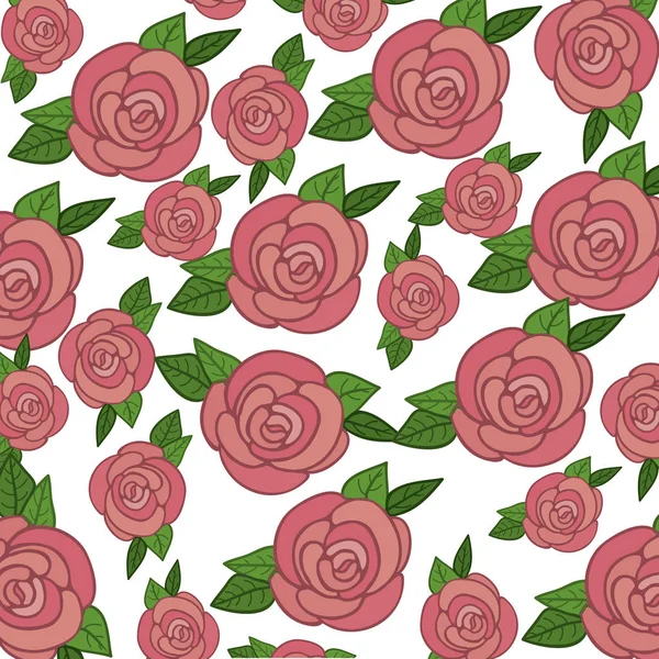 Růžové růže pozadí — Stockový vektor