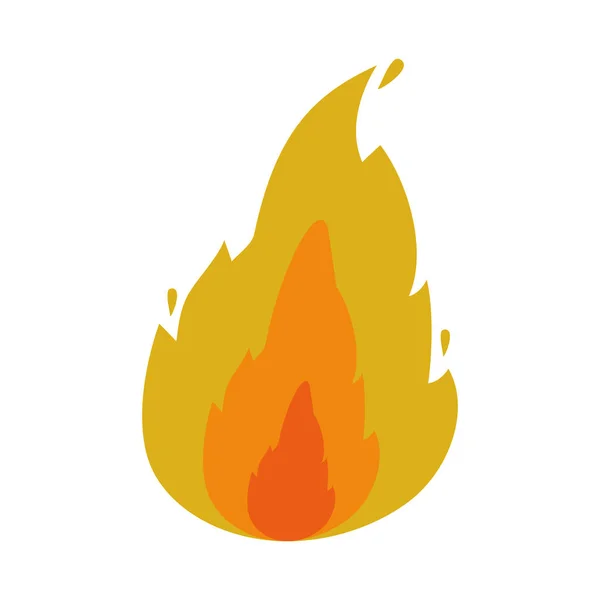 Fuego llama icono — Vector de stock