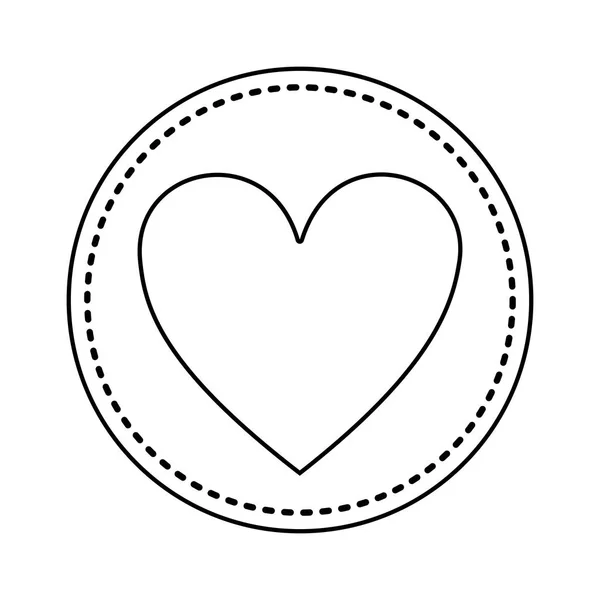 Icono corazón verde — Vector de stock