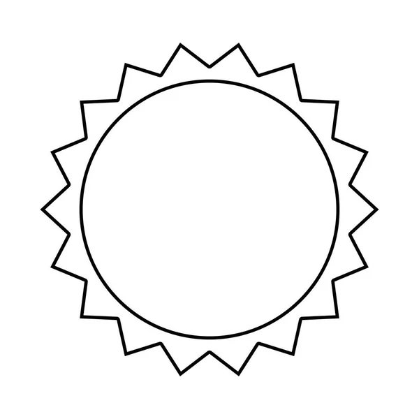 Silhueta do ícone do sol — Vetor de Stock