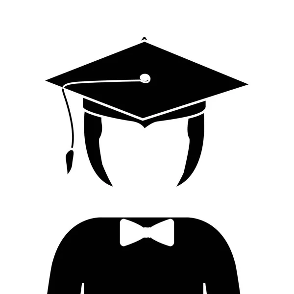 Homme diplômé icône — Image vectorielle