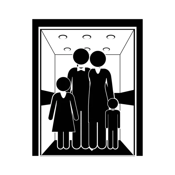 エレベーター設計の人々 — ストックベクタ