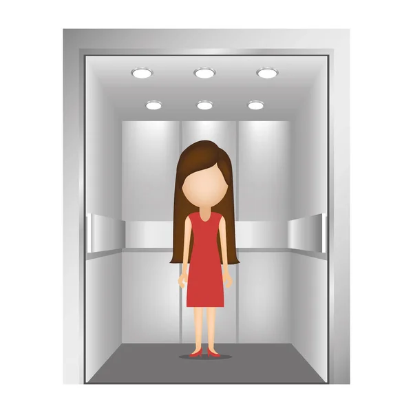 Люди в дизайне лифтов — стоковый вектор