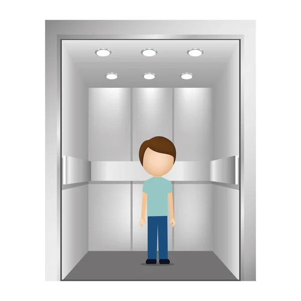 Mensen in de lift ontwerp — Stockvector