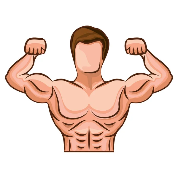 Bodybuilding disegno muscolare — Vettoriale Stock