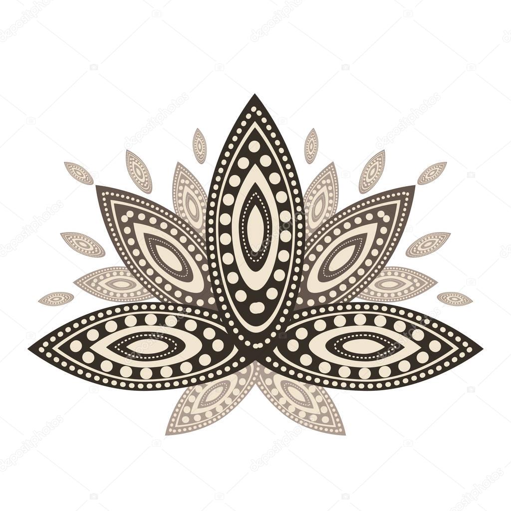 Fiore di loto indiano — Vettoriale Stock