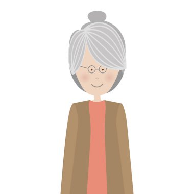 çizgi film yaşlı kadın.