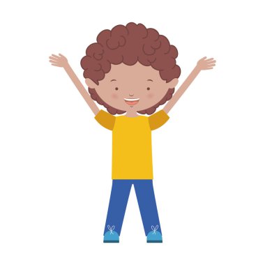 çizgi film çocuk gülümseyen