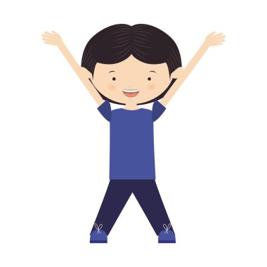 çizgi film çocuk gülümseyen