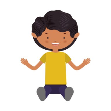 çizgi film çocuk gülümseyen