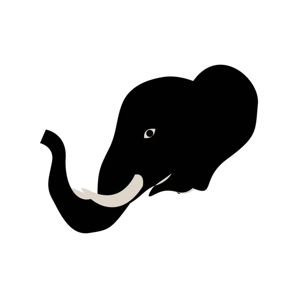 Elefante animal icono — Vector de stock