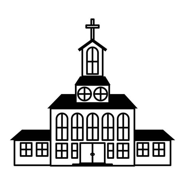 Chiesa edificio icona — Vettoriale Stock