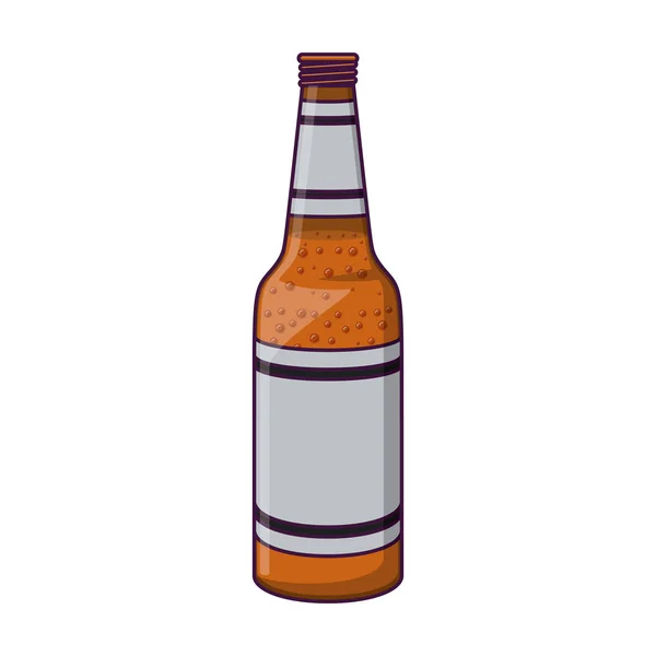Design de garrafa de cerveja isolada — Vetor de Stock