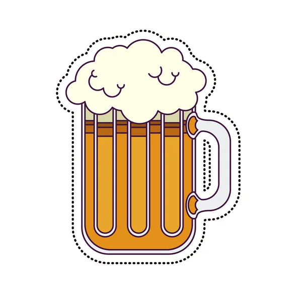 Diseño aislado de vidrio de cerveza — Archivo Imágenes Vectoriales