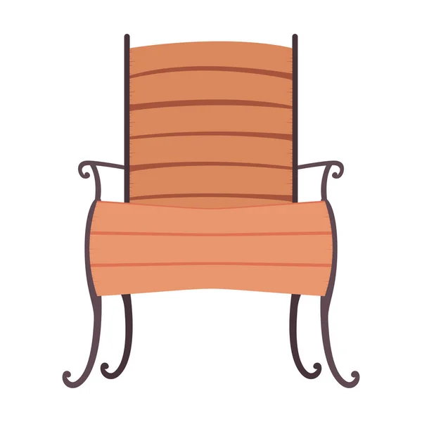 Design de cadeira de madeira isolada — Vetor de Stock
