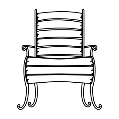 İzole ahşap sandalye tasarımı