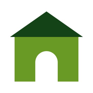 İzole yeşil ev tasarım