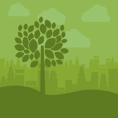 Ağaç bitki yaprakları tasarımı ile