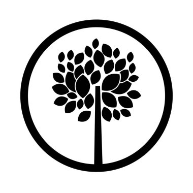 Ağaç bitki yaprakları tasarımı ile