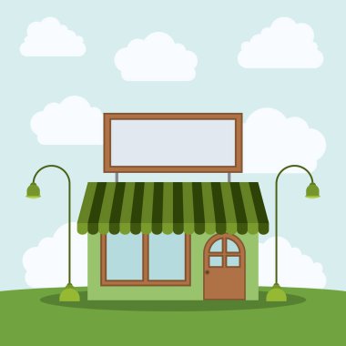 İzole küçük mağaza tasarım