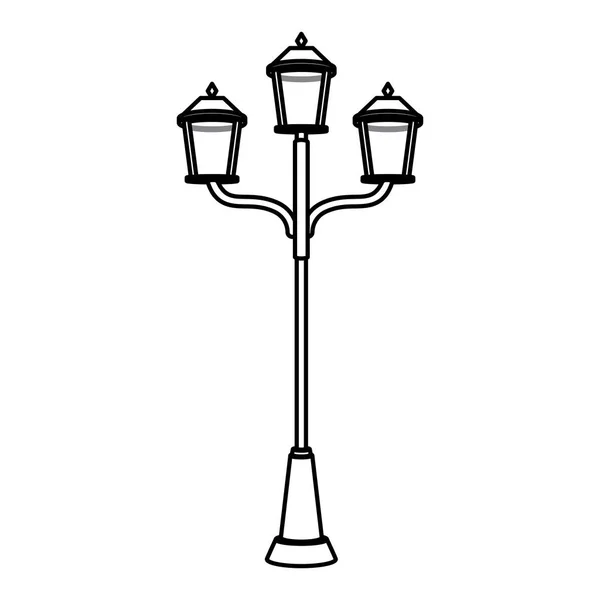 Lámpara aislada de diseño de parque — Vector de stock