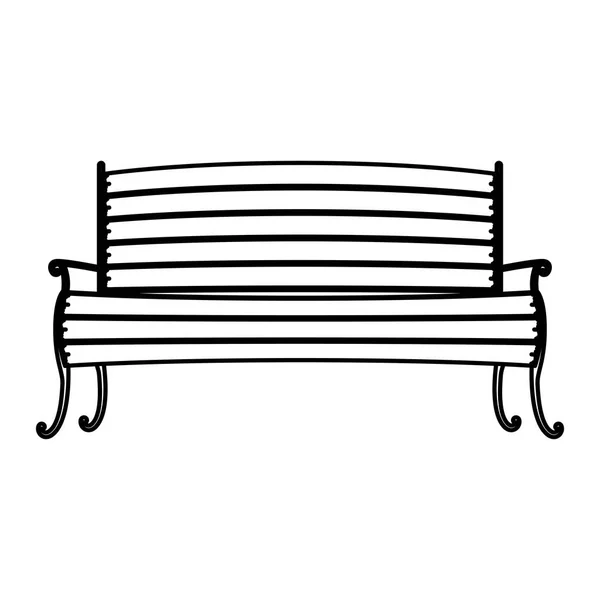 Banc isolé de conception de parc — Image vectorielle