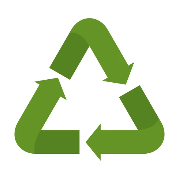 Conception isolée de recyclage vert — Image vectorielle