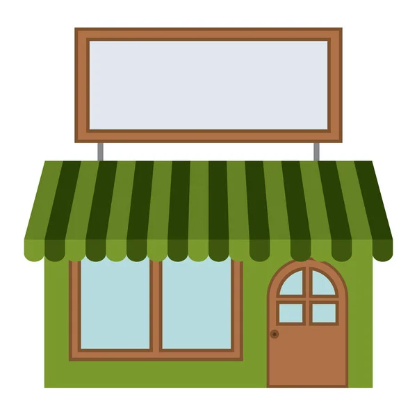 Diseño de tienda verde aislada — Vector de stock