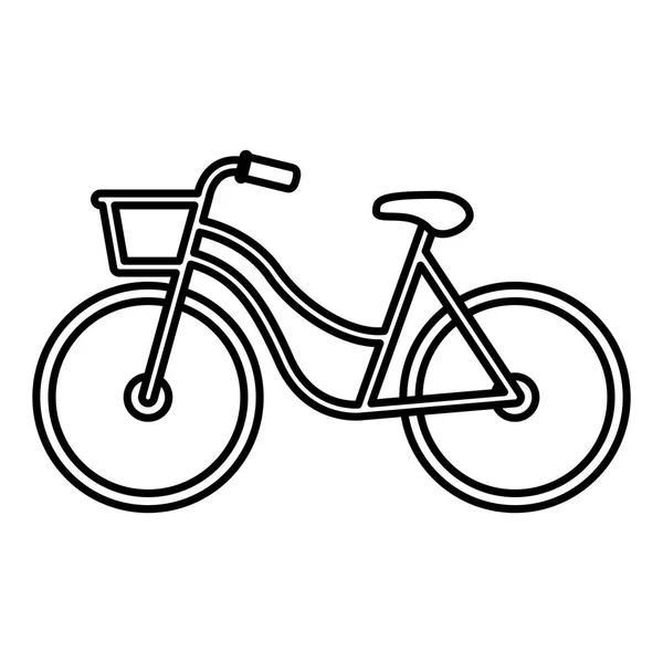 Fahrrad mit gesundem Lebensstil-Design — Stockvektor