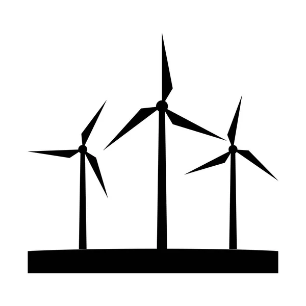 Moinho de vento e design ecologia — Vetor de Stock