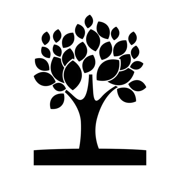 Δέντρο φυτό με σχέδιο φύλλα — Διανυσματικό Αρχείο