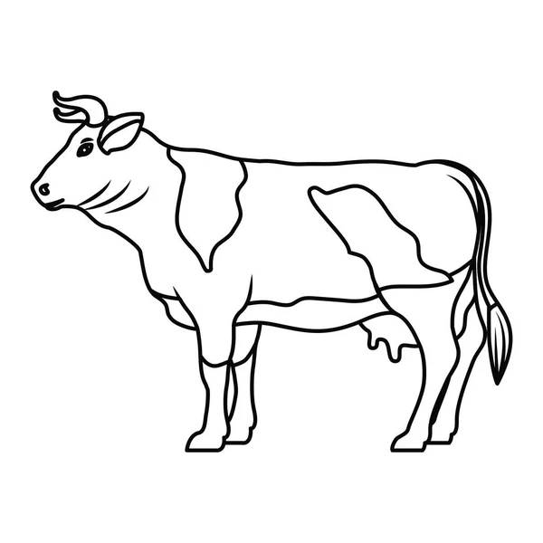 Αγελάδα κτηνοτροφικών ζώων σχεδιασμού — Διανυσματικό Αρχείο