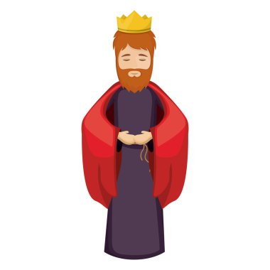 Wiseman karikatür mutlu Epifani gün tasarım