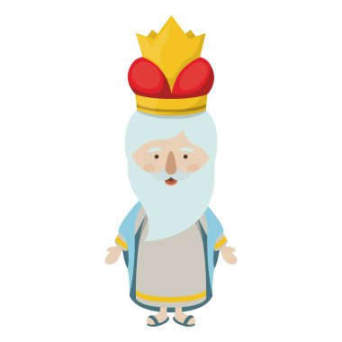 Wiseman karikatür mutlu Epifani gün tasarım