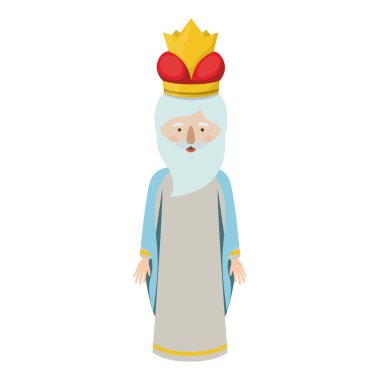 Wiseman karikatür mutlu Epifani gün tasarım