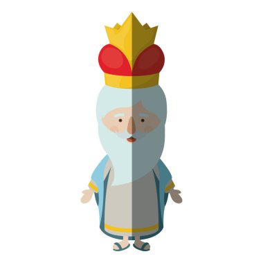 Wiseman karikatür mutlu Epifani gün tasarım