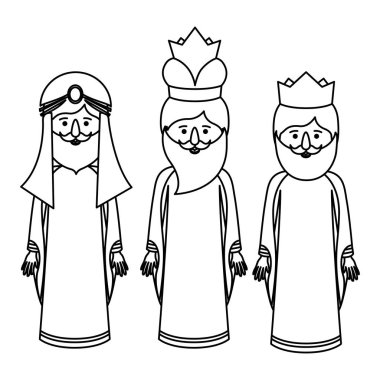 Üç wisemen cartoon tasarım