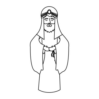 Wiseman karikatür mutlu Epifani gün tasarım
