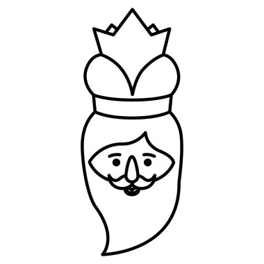 Wiseman karikatür mutlu Epifani gün tasarım